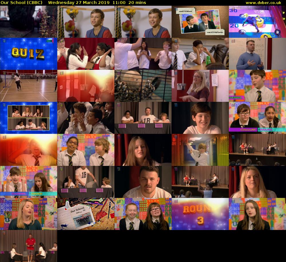Our School (CBBC) Wednesday 27 March 2019 11:00 - 11:20