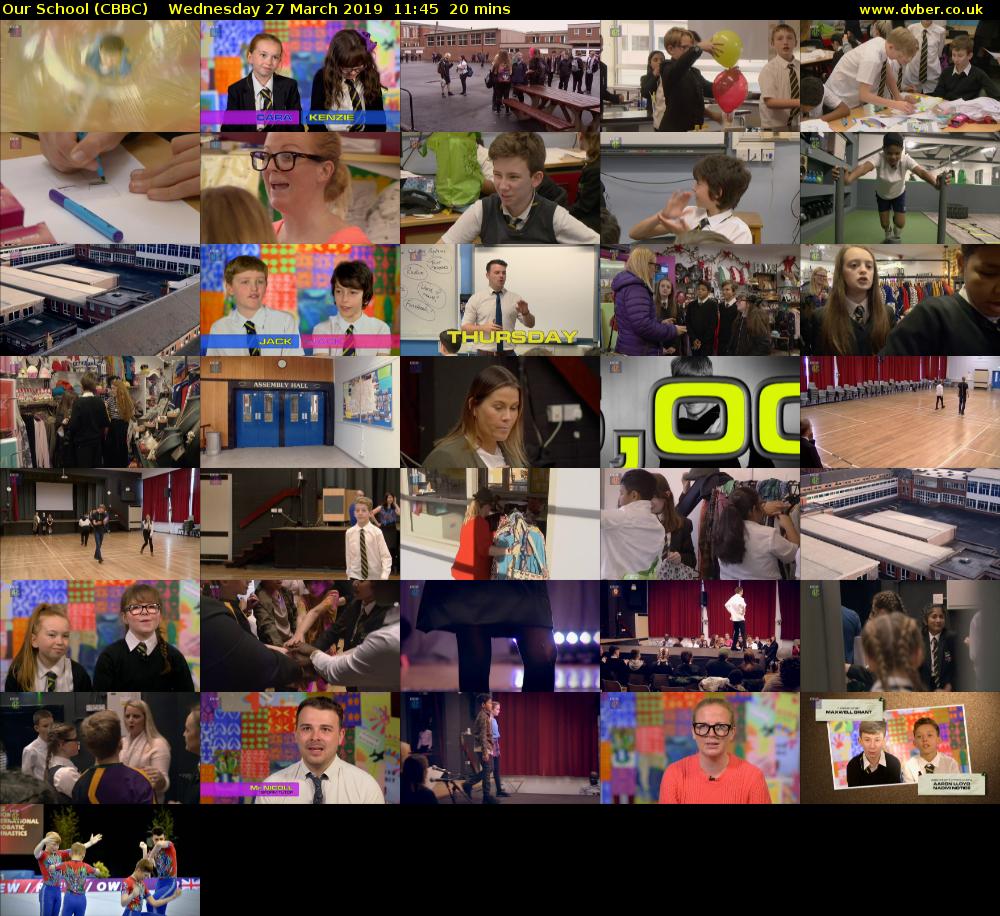 Our School (CBBC) Wednesday 27 March 2019 11:45 - 12:05