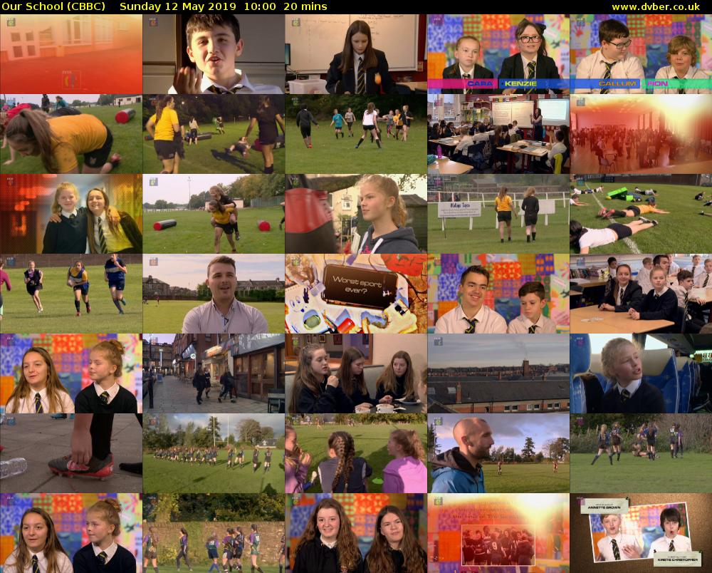 Our School (CBBC) Sunday 12 May 2019 10:00 - 10:20