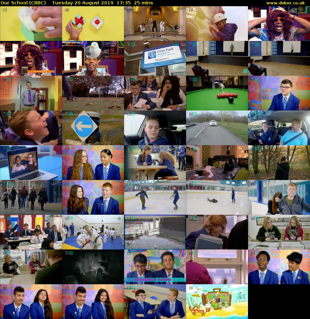Our School (CBBC) Tuesday 20 August 2019 17:35 - 18:00