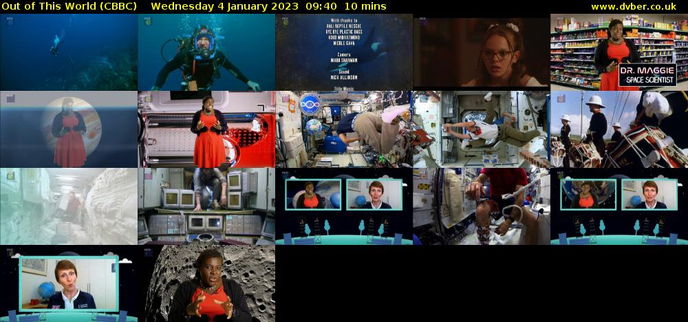 Out of This World (CBBC) Wednesday 4 January 2023 09:40 - 09:50