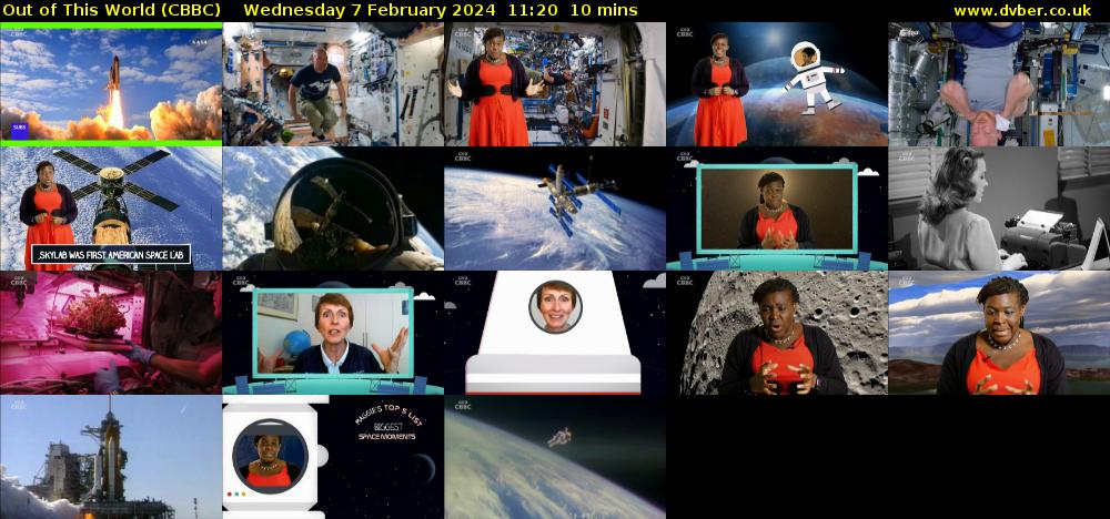 Out of This World (CBBC) Wednesday 7 February 2024 11:20 - 11:30
