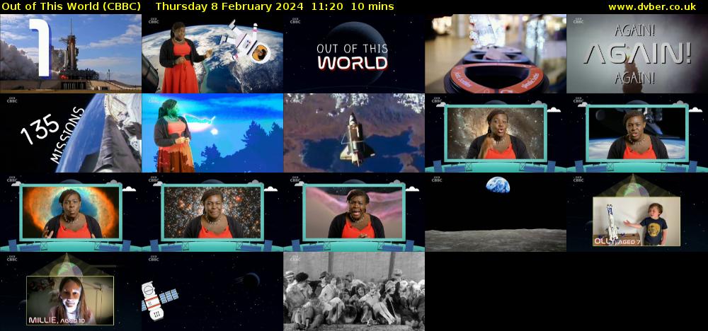 Out of This World (CBBC) Thursday 8 February 2024 11:20 - 11:30