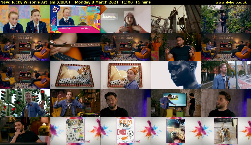 Ricky Wilson's Art Jam (CBBC) Monday 8 March 2021 11:00 - 11:15