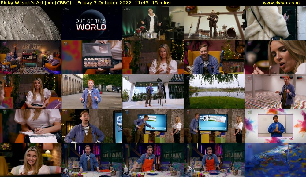 Ricky Wilson's Art Jam (CBBC) Friday 7 October 2022 11:45 - 12:00