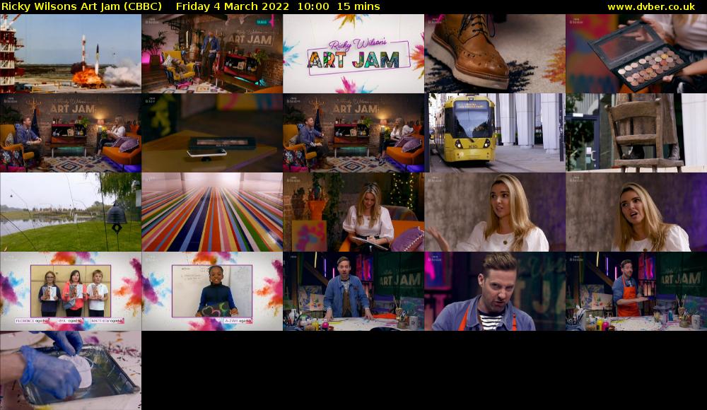 Ricky Wilsons Art Jam (CBBC) Friday 4 March 2022 10:00 - 10:15