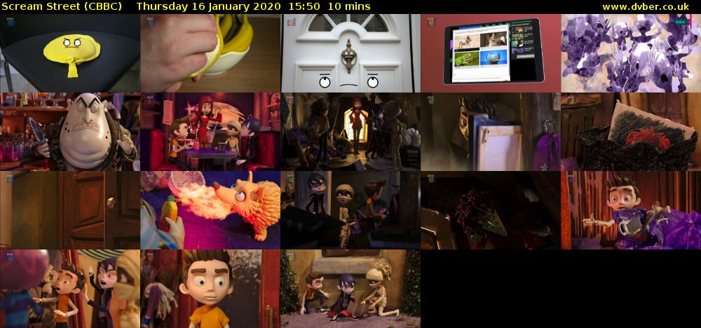 Scream Street (CBBC) Thursday 16 January 2020 15:50 - 16:00