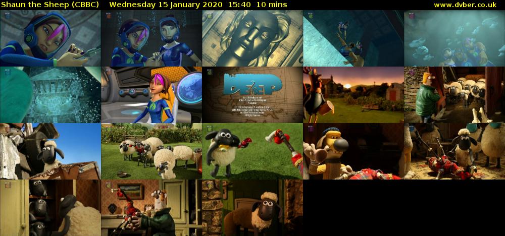 Shaun the Sheep (CBBC) Wednesday 15 January 2020 15:40 - 15:50