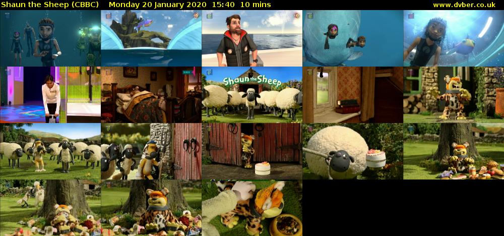 Shaun the Sheep (CBBC) Monday 20 January 2020 15:40 - 15:50