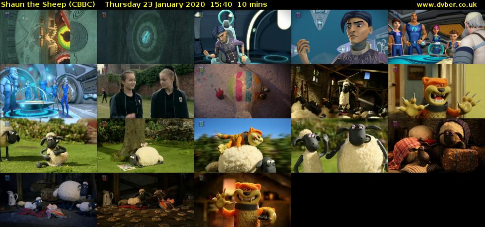 Shaun the Sheep (CBBC) Thursday 23 January 2020 15:40 - 15:50