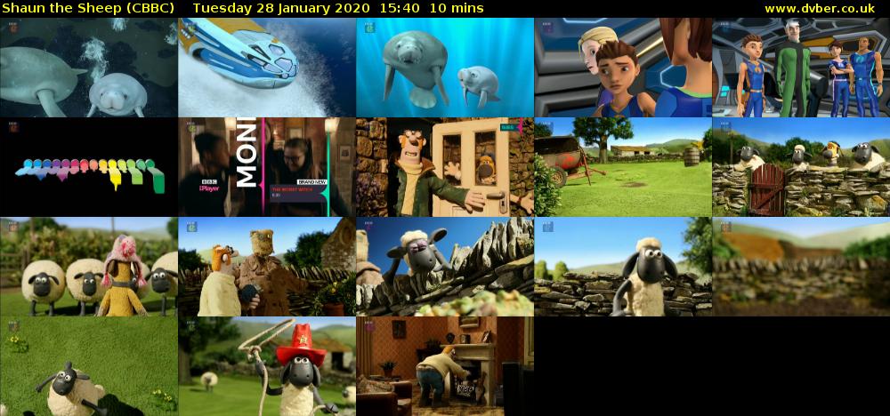 Shaun the Sheep (CBBC) Tuesday 28 January 2020 15:40 - 15:50