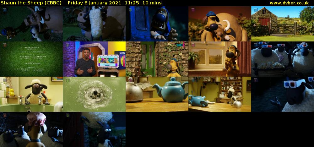 Shaun the Sheep (CBBC) Friday 8 January 2021 11:25 - 11:35