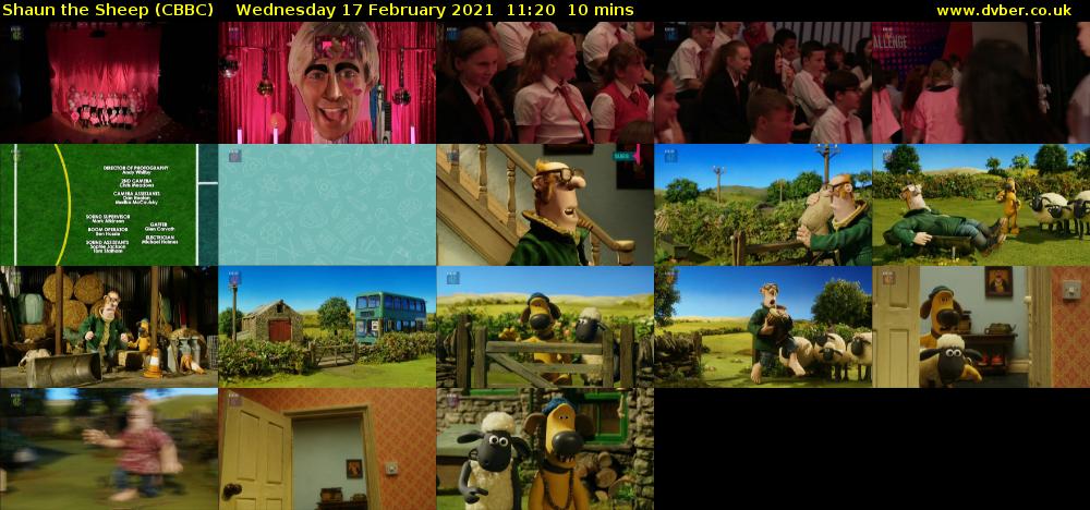 Shaun the Sheep (CBBC) Wednesday 17 February 2021 11:20 - 11:30