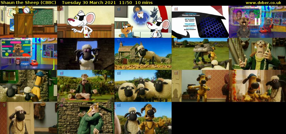 Shaun the Sheep (CBBC) Tuesday 30 March 2021 11:50 - 12:00