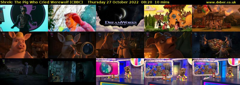 Shrek: The Pig Who Cried Werewolf (CBBC) Thursday 27 October 2022 08:20 - 08:30
