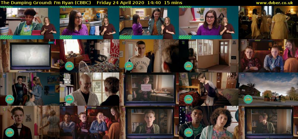The Dumping Ground: I'm Ryan (CBBC) Friday 24 April 2020 14:40 - 14:55