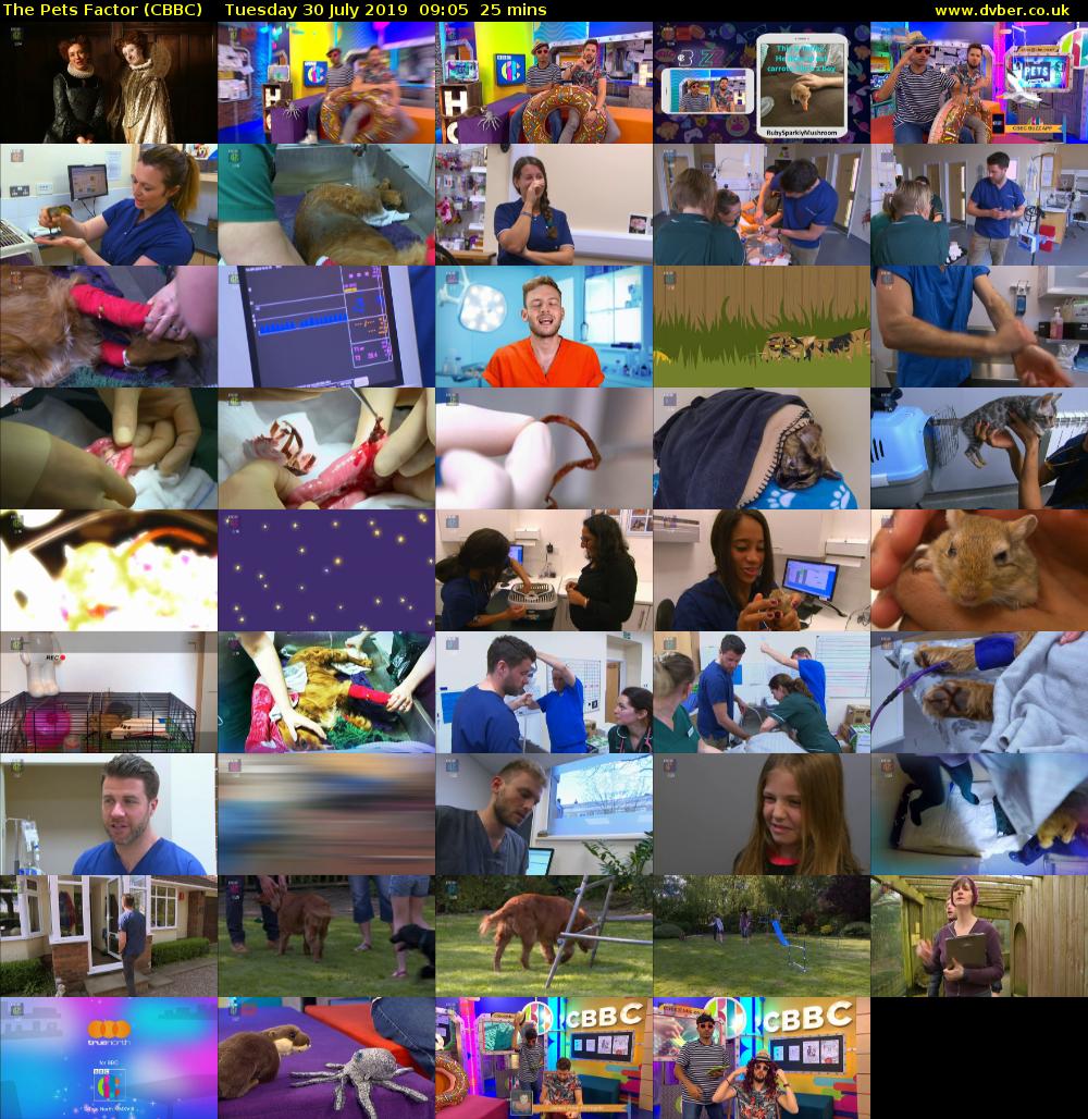 The Pets Factor (CBBC) Tuesday 30 July 2019 09:05 - 09:30