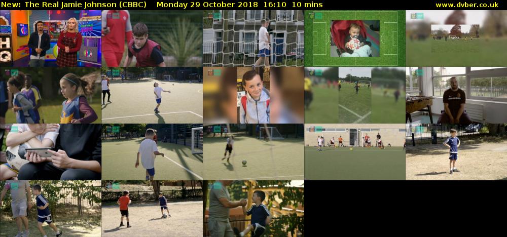 The Real Jamie Johnson (CBBC) Monday 29 October 2018 16:10 - 16:20