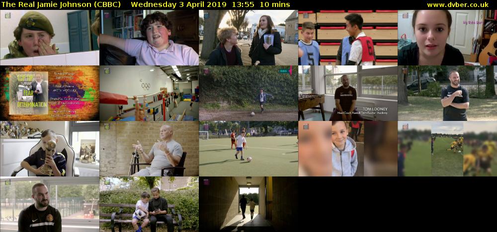 The Real Jamie Johnson (CBBC) Wednesday 3 April 2019 13:55 - 14:05