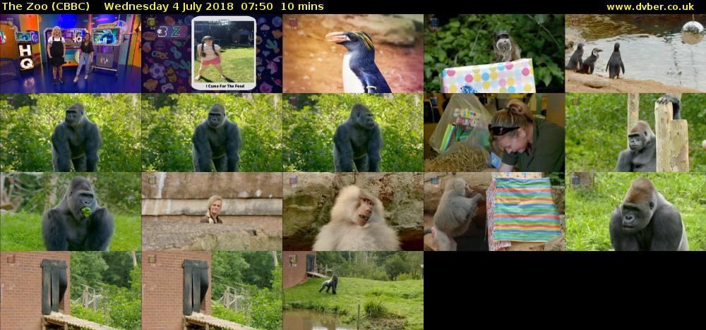 The Zoo (CBBC) Wednesday 4 July 2018 07:50 - 08:00