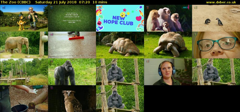The Zoo (CBBC) Saturday 21 July 2018 07:20 - 07:30