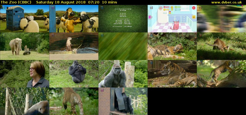 The Zoo (CBBC) Saturday 18 August 2018 07:20 - 07:30