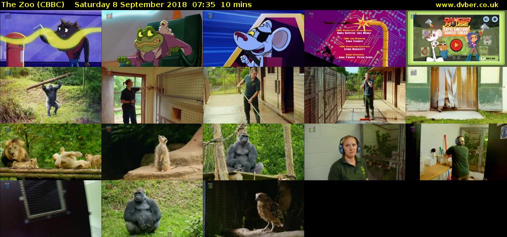 The Zoo (CBBC) Saturday 8 September 2018 07:35 - 07:45