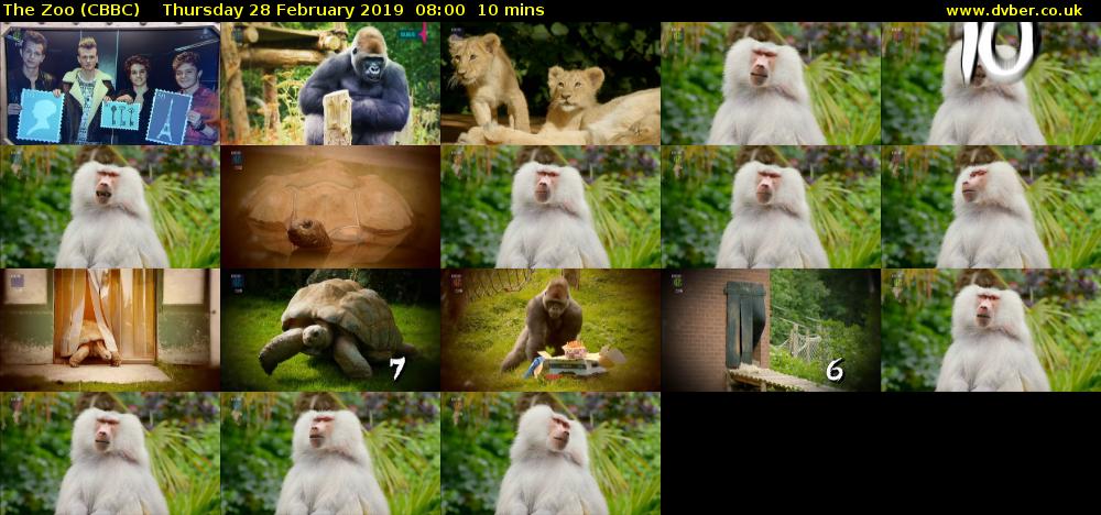 The Zoo (CBBC) Thursday 28 February 2019 08:00 - 08:10