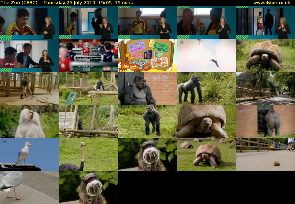 The Zoo (CBBC) Thursday 25 July 2019 15:05 - 15:20