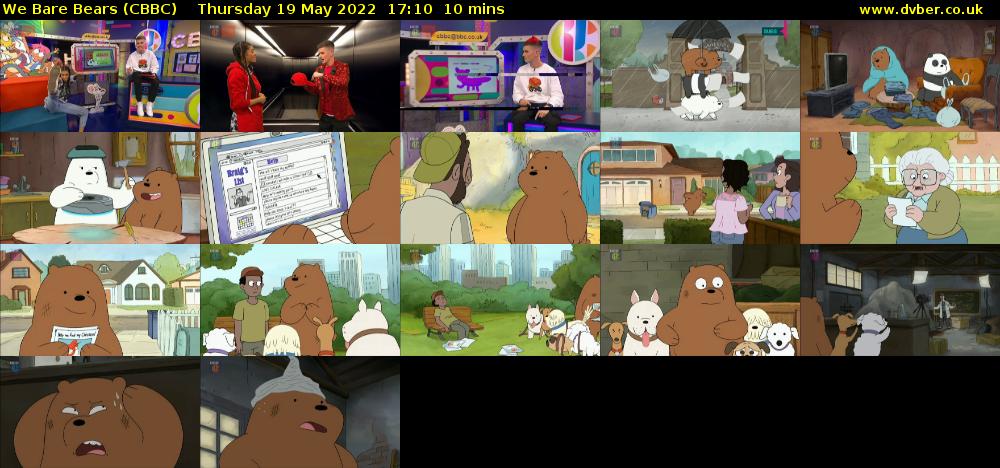 We Bare Bears (CBBC) Thursday 19 May 2022 17:10 - 17:20