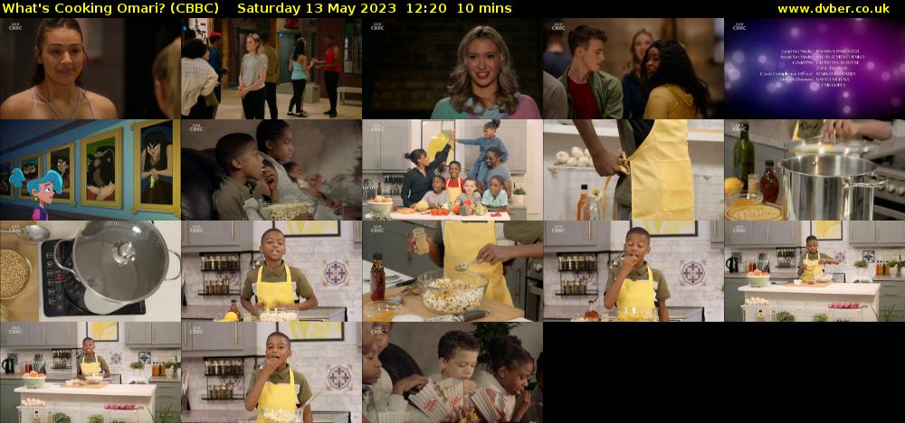 What's Cooking Omari? (CBBC) Saturday 13 May 2023 12:20 - 12:30