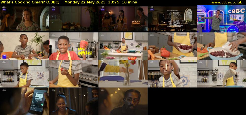 What's Cooking Omari? (CBBC) Monday 22 May 2023 18:25 - 18:35