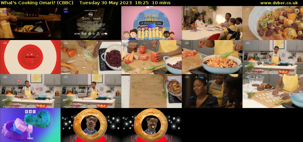 What's Cooking Omari? (CBBC) Tuesday 30 May 2023 18:25 - 18:35