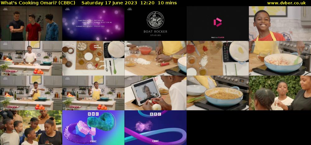 What's Cooking Omari? (CBBC) Saturday 17 June 2023 12:20 - 12:30