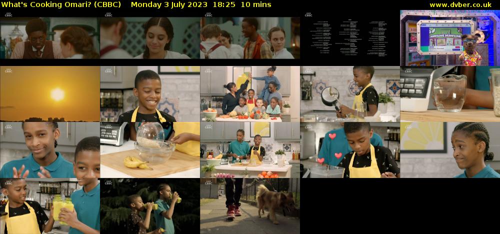 What's Cooking Omari? (CBBC) Monday 3 July 2023 18:25 - 18:35