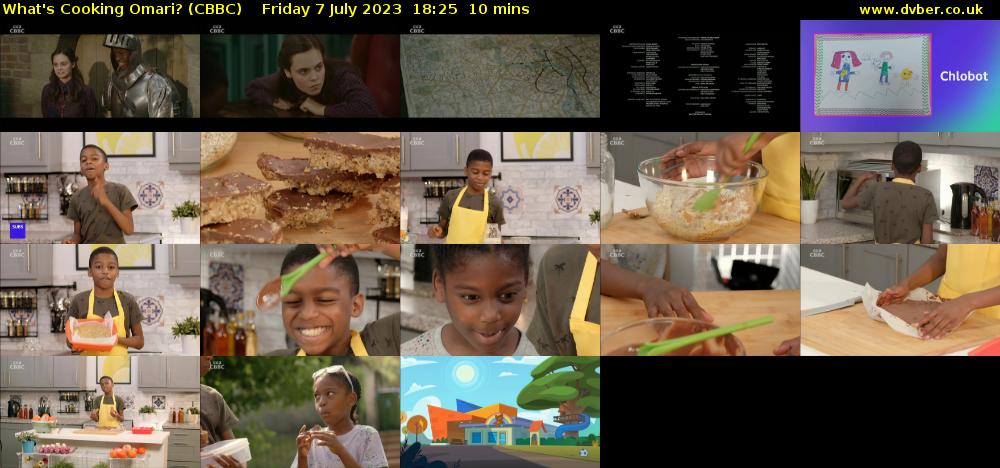 What's Cooking Omari? (CBBC) Friday 7 July 2023 18:25 - 18:35