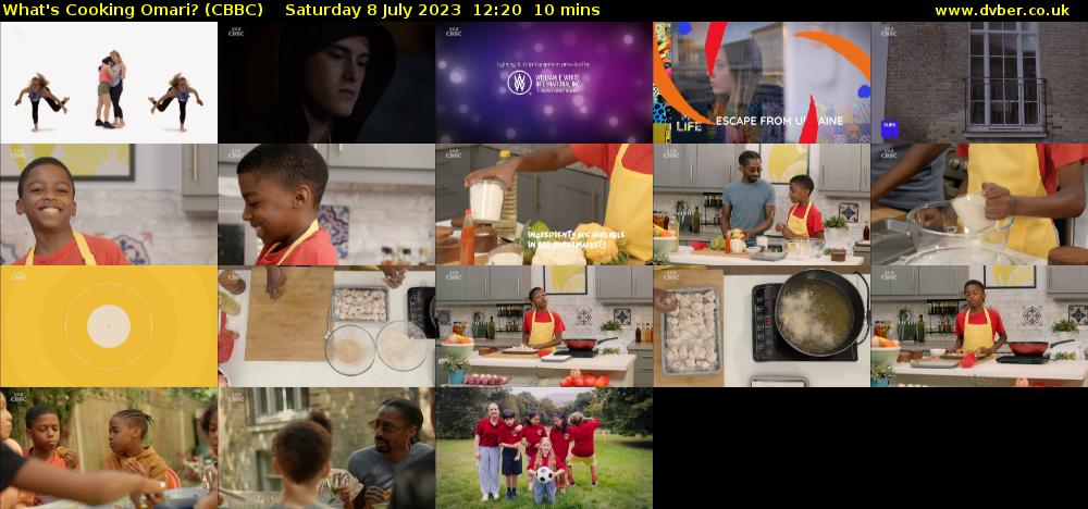 What's Cooking Omari? (CBBC) Saturday 8 July 2023 12:20 - 12:30