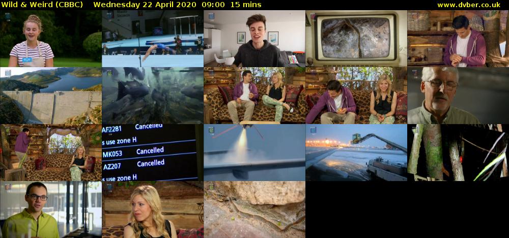 Wild & Weird (CBBC) Wednesday 22 April 2020 09:00 - 09:15