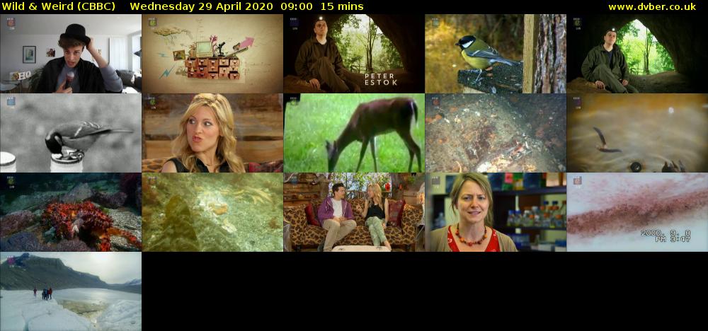 Wild & Weird (CBBC) Wednesday 29 April 2020 09:00 - 09:15