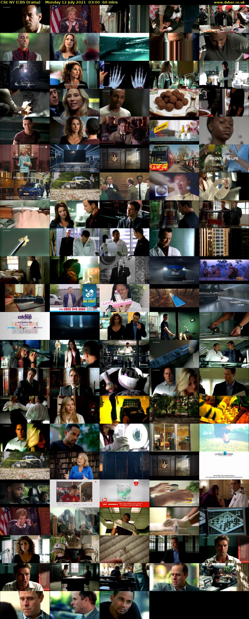 CSI: NY (CBS Drama) Monday 12 July 2021 03:00 - 04:00