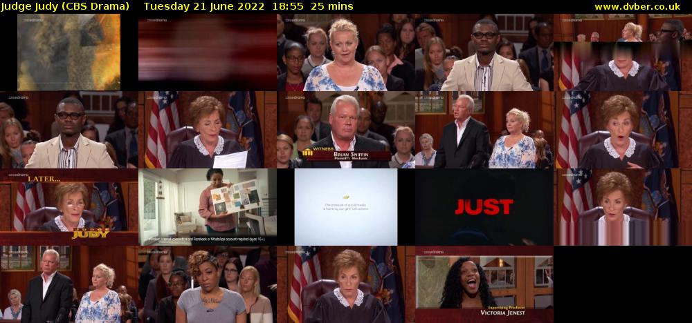 Judge Judy (CBS Drama) Tuesday 21 June 2022 18:55 - 19:20