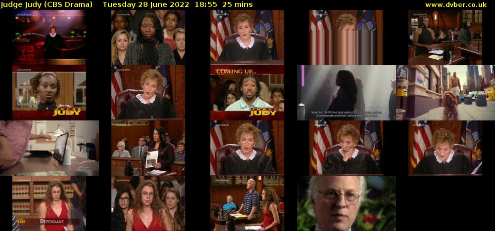 Judge Judy (CBS Drama) Tuesday 28 June 2022 18:55 - 19:20