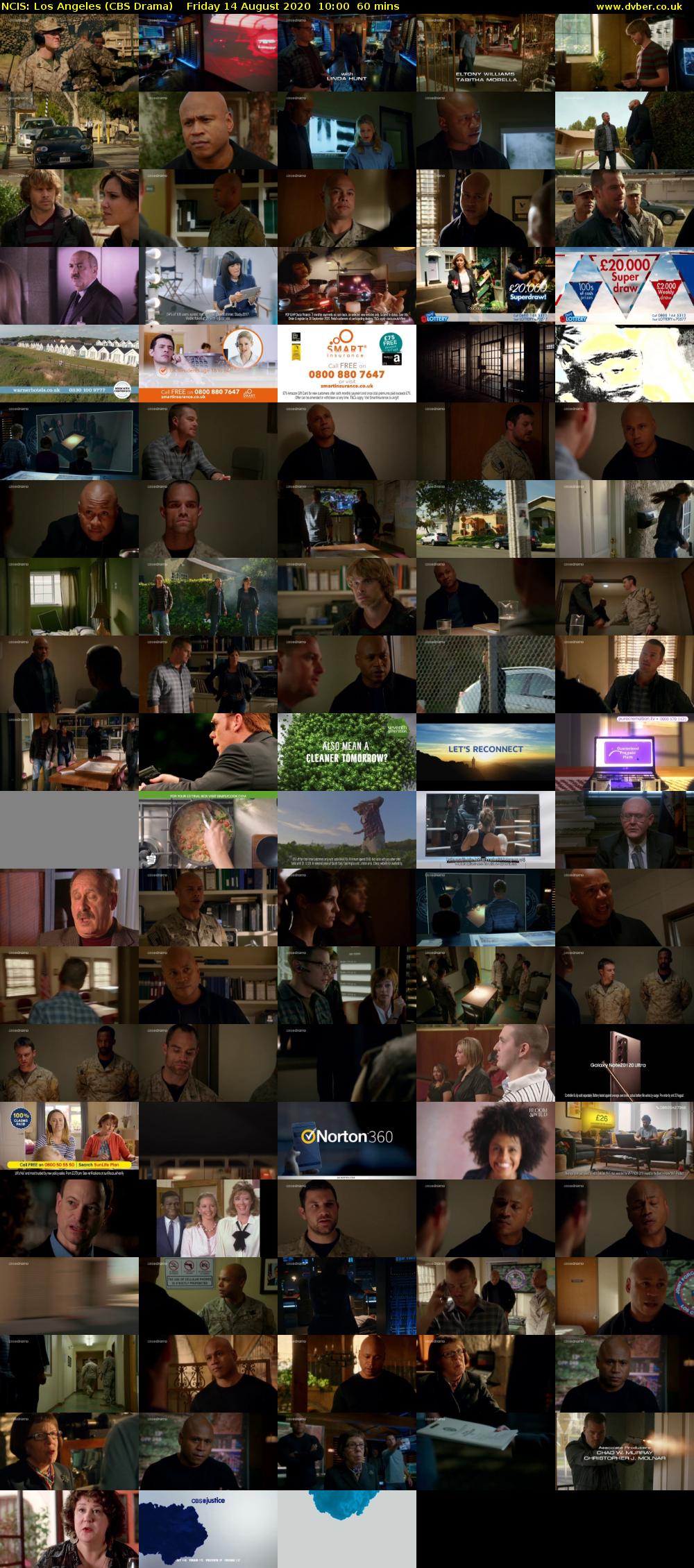 NCIS: Los Angeles (CBS Drama) Friday 14 August 2020 10:00 - 11:00