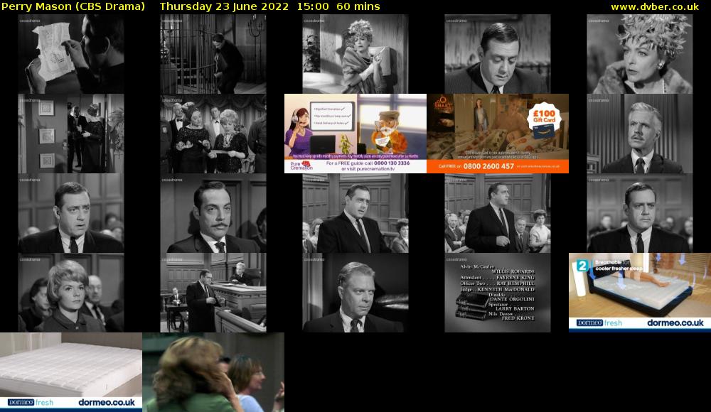 Perry Mason (CBS Drama) Thursday 23 June 2022 15:00 - 16:00
