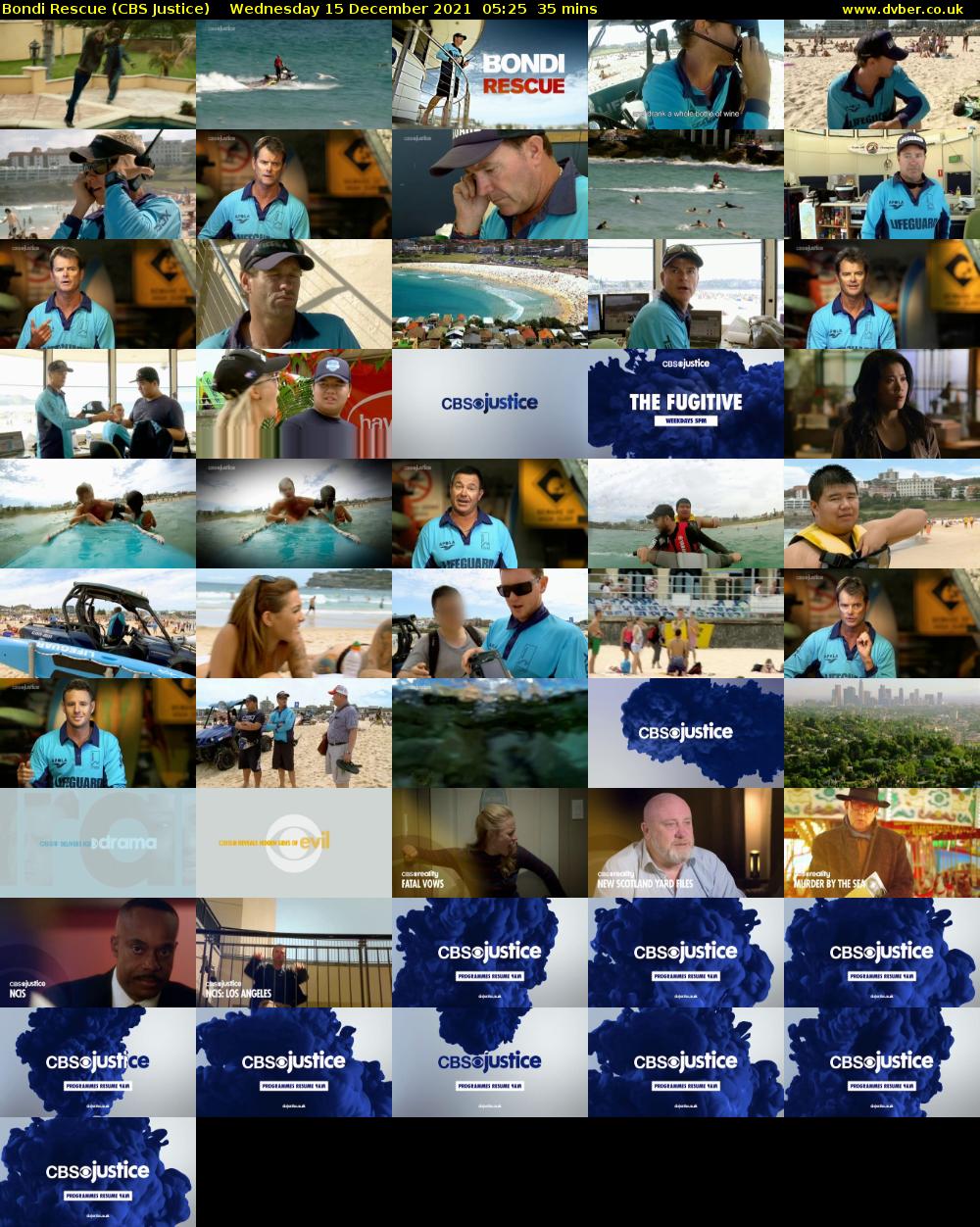 Bondi Rescue (CBS Justice) Wednesday 15 December 2021 05:25 - 06:00