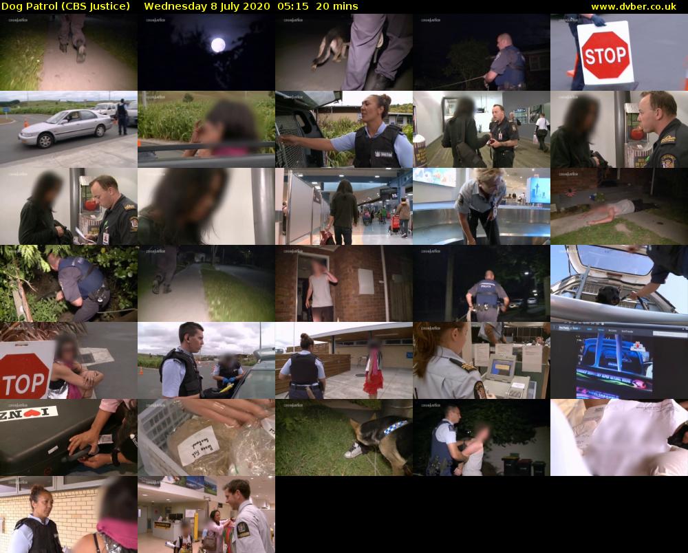Dog Patrol (CBS Justice) Wednesday 8 July 2020 05:15 - 05:35