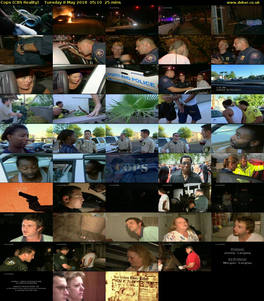 Cops (CBS Reality) Tuesday 8 May 2018 05:10 - 05:35