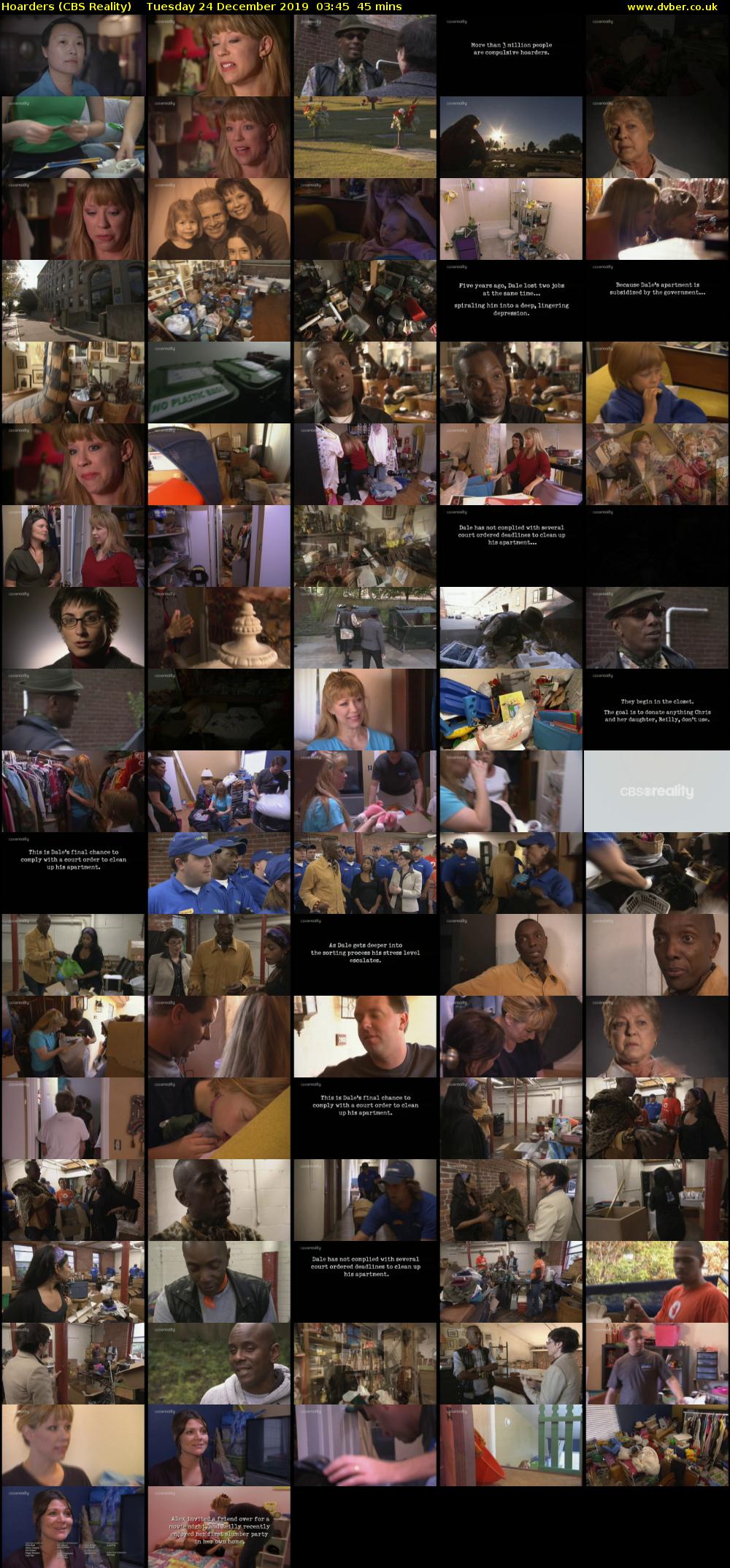 Hoarders (CBS Reality) Tuesday 24 December 2019 03:45 - 04:30