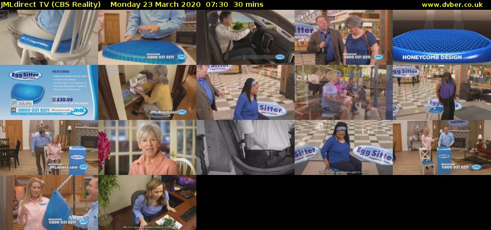 JMLdirect TV (CBS Reality) Monday 23 March 2020 07:30 - 08:00
