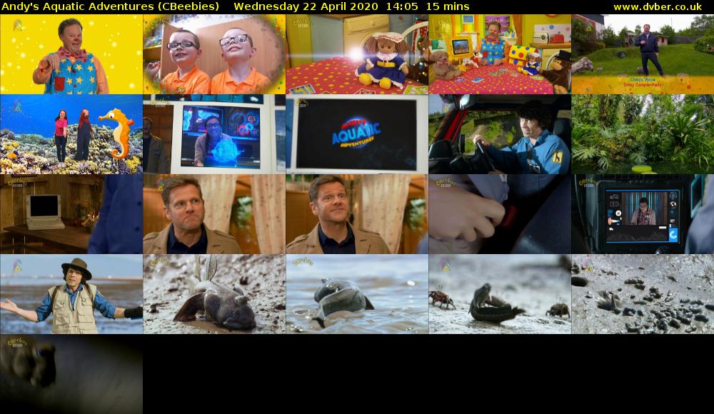 Andy's Aquatic Adventures (CBeebies) Wednesday 22 April 2020 14:05 - 14:20
